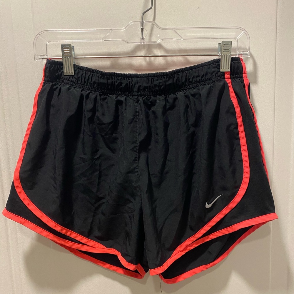Nike Women's Black Shorts with Pink Trim